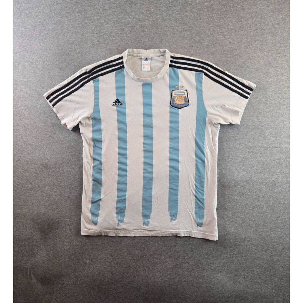 Messi Argentina Football Shirt Mens‎ Large 2014 Home G87805 Soccer Tee